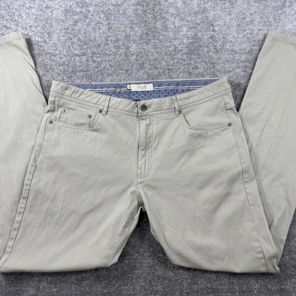 Men’s BALLIN Pants Size 38x34 Crescent Pima Cotton Moss Stretch